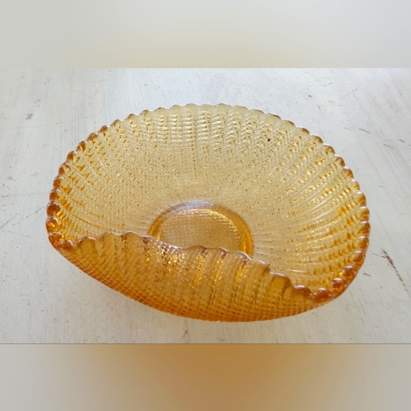 Vintage Amber Glass Ashtray/Saging Tray - Picture 1 of 2